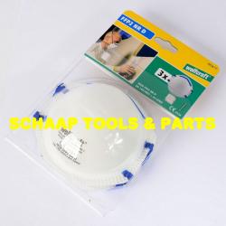 Stofmasker FFP2 zonder ademventiel bescherming tegen minder giftige stoffen per 3 verpakt | 4836